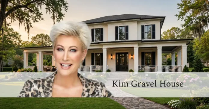 Kim Gravel House exterior showing Belle Manor, a stunning Southern style mansion in Atlanta, Georgia.