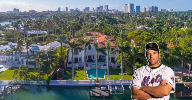 Mike Piazza House in Miami Beach featuring Italian-style architecture and bayfront luxury design.