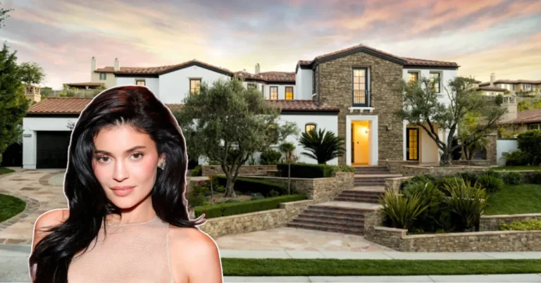Kylie Jenner House Hidden Hills mansion exterior with infinity pool and modern architecture