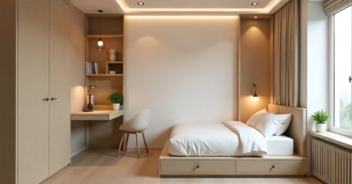 10 Box Room Bulkhead Ideas Modern small bedroom featuring creative ceiling designs from 10 Box Room Bulkhead Ideas for compact spaces.