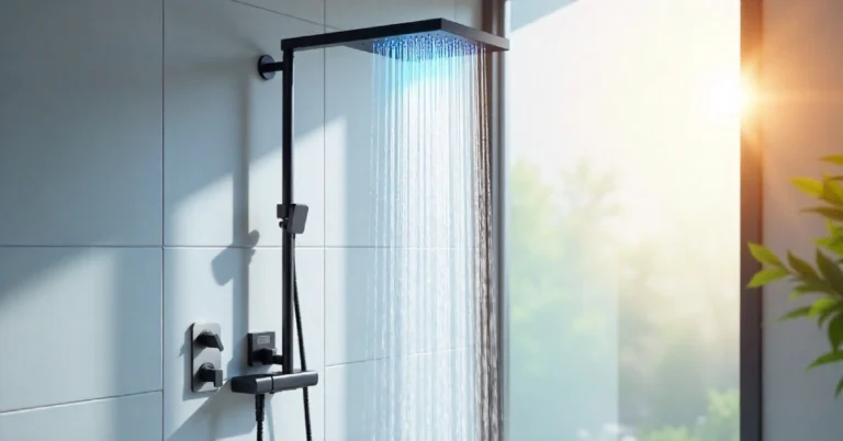 Berry0314 Shower smart system with LED lights and filtered water for a refreshing daily experience.