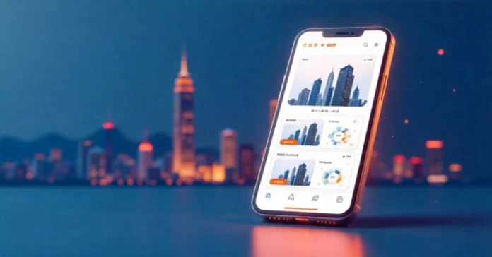 Fangchanxiu.com Chinese real estate platform showing property listings and virtual tours on mobile device