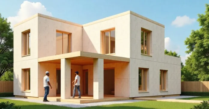 Modular home built with insulated wooden blocks showing real Gablok USA Prices and sustainable design.