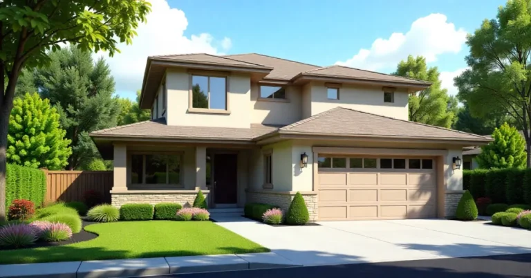 Modern home exterior showing stylish garage addition ideas with attached and detached layouts.