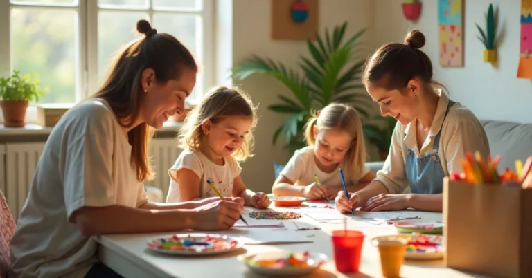 Person enjoying Indoor Activities LWMFCraft, crafting colorful DIY projects at home for creativity and relaxation.