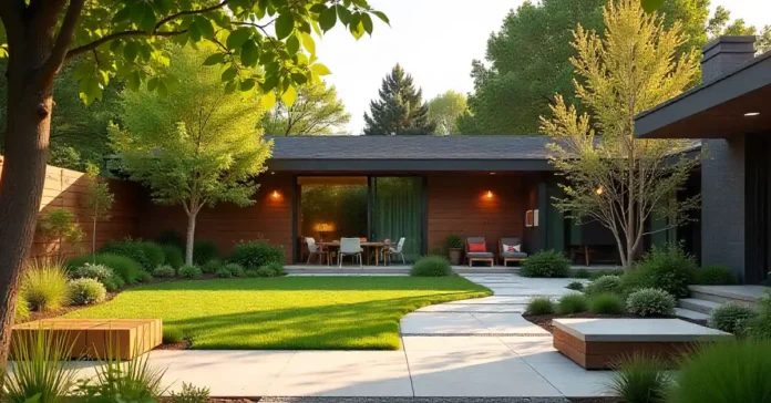 Modern outdoor design showcasing KDArchitects Landscape Ideas by Roger Morph with natural, sustainable yard features.