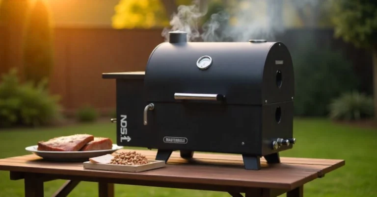 Masterbuilt Electric Smoker Manual OOP1 Manual setup guide with smoker, wood chips, and digital control panel.