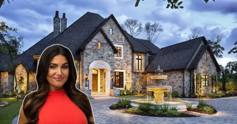 Modern Molly Qerim House with lakefront view, sleek kitchen, and indoor pool in Orchard Lake Village, Michigan.
