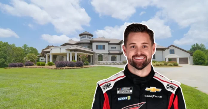 Ricky Stenhouse Jr house aerial view showing 140 acre estate in Mooresville North Carolina