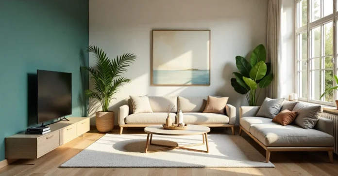 Modern living room showing why interior design is interesting Mintpaldecor through light, color, and balance.