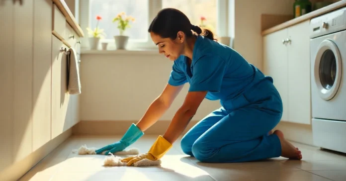 agendacoverlife.com Cleaning Tips natural products bright living room woman holding eco-friendly cleaners organized