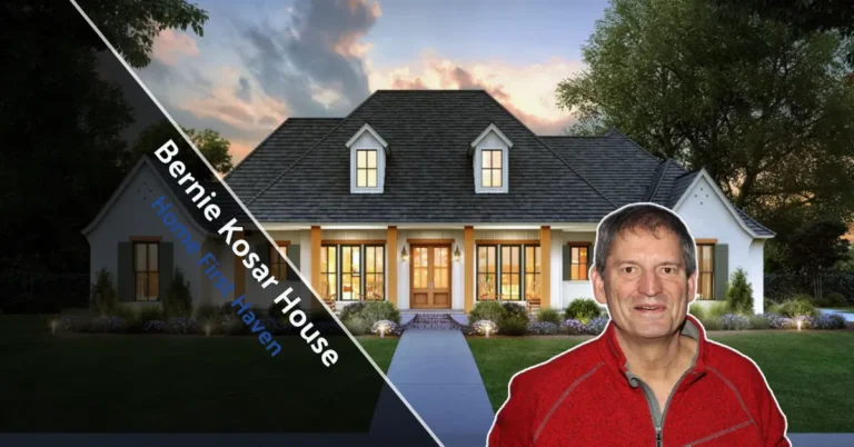 Aerial view of the Bernie Kosar House showing wheat fields, barns with solar panels, and peaceful rural surroundings.