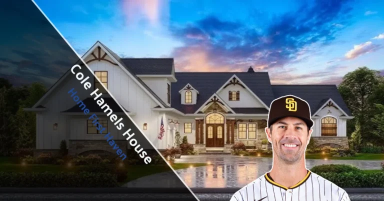 Front view of the Cole Hamels House showcasing luxury architecture and beautiful landscape.