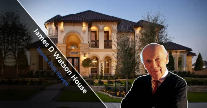 Front view of the historic James D Watson House with classic architecture.