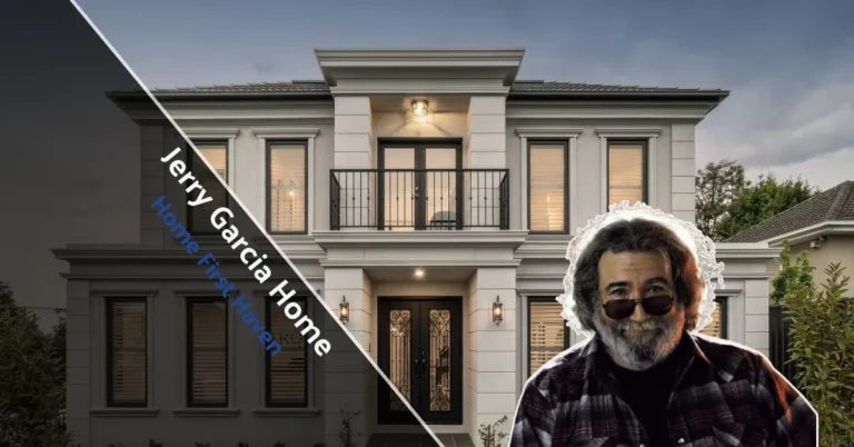 Front view of Jerry Garcia Home showing the musician’s historic residence surrounded by nature.