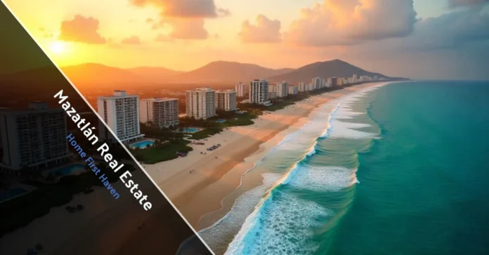 Mazatlán Real Estate - Beachfront Properties and Neighborhoods Guide Mazatlán real estate beachfront condos and Golden Zone coastline with Pacific Ocean views showing property investment opportunities