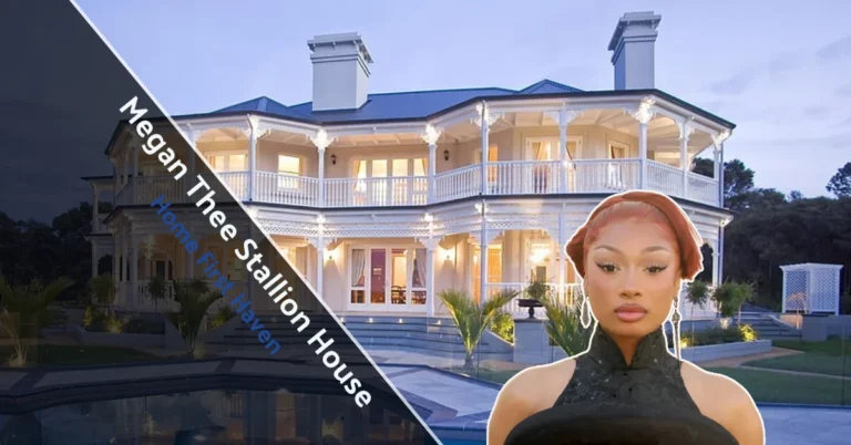 Front view of Megan Thee Stallion House featuring modern architecture and luxury décor elements.