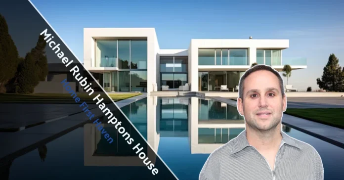 Aerial view of Michael Rubin Hamptons House, a $50M modern oceanfront mansion in Bridgehampton.