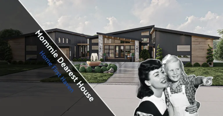 Front view of the Mommie Dearest House used in the classic 1981 movie scene.