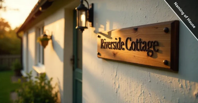 Beautiful house entrance with custom name plaque showing how naming your house creates unique identity and curb appeal