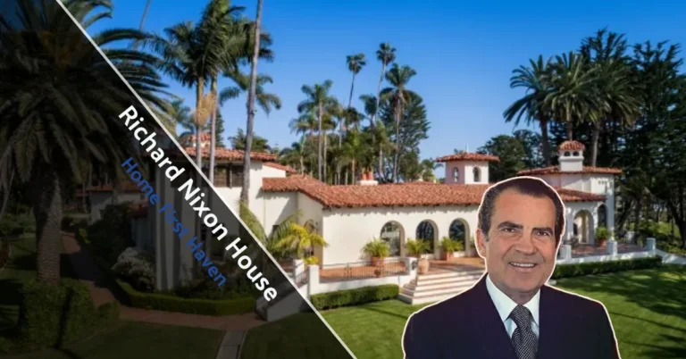 Front view of the Richard Nixon House showcasing its historic architecture and preserved presidential heritage.