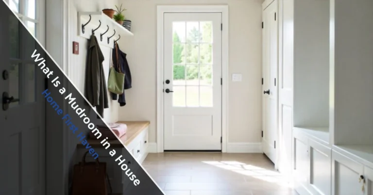 Modern mudroom with bench storage hooks and cubbies near home entrance