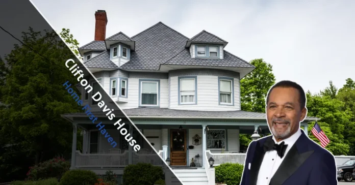 Clifton Davis house exterior featuring Mediterranean Revival style with stucco walls and terracotta tile roof in LA