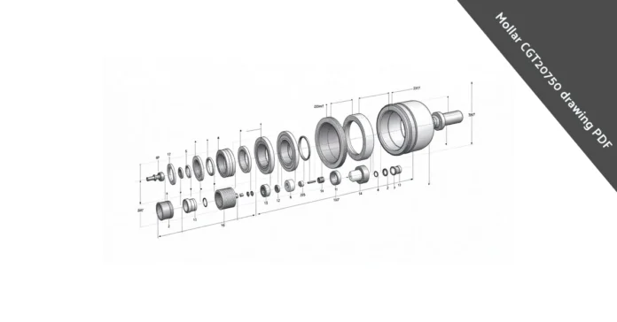 Mollar CGT20750 drawing PDF showing detailed technical schematics and component breakdown for tool maintenance and repair
