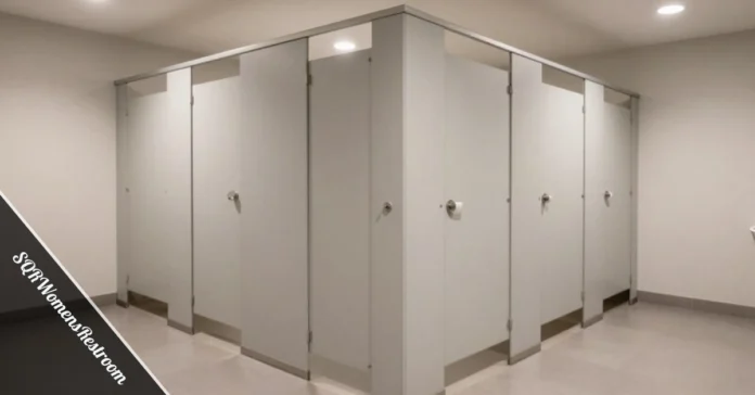 SQRWomensRestroom Smart Design Standards Guide 2026 SQRWomensRestroom modern design with touchless fixtures and accessibility features