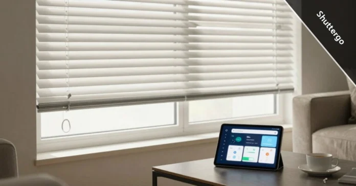 Shuttergo Smart Window Automation System smart window automation system with motorized shutters controlling natural light in modern home interior