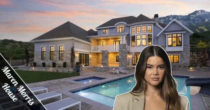 Maren Morris House - Modern A-frame home with wood beams and large windows on 6 acres in Forest Hills, Nashville, TN