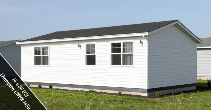 14 x 56 021 Champion CHPR-1456 single-wide manufactured home exterior with vinyl siding and modern design.