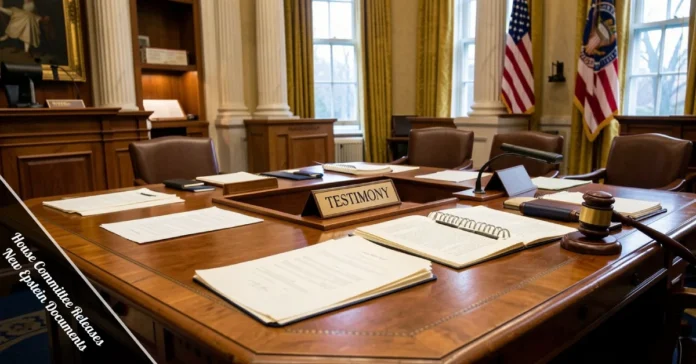 House Committee Releases New Epstein Documents with official government transcripts on congressional oversight desk
