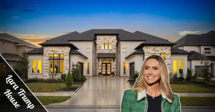 Lara Trump House Jupiter Florida front entrance gated driveway Tuscan design