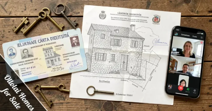 The raw interior of a $1 property from the famous Ollolai Homes for Sale initiative.