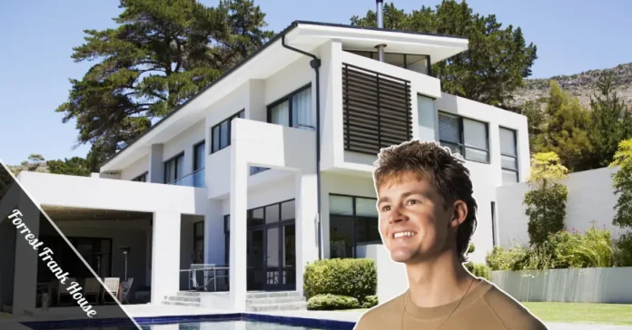 Exterior view of the Forrest Frank House in Waco featuring ranch-style architecture and Texas landscaping.