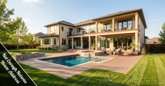 Not Enough Nelsons house address — Nelson family mansion exterior with pool and backyard in St. George Utah