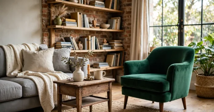 Decorating pushyourdesign living room with mixed vintage and modern decor for a warm, personal home