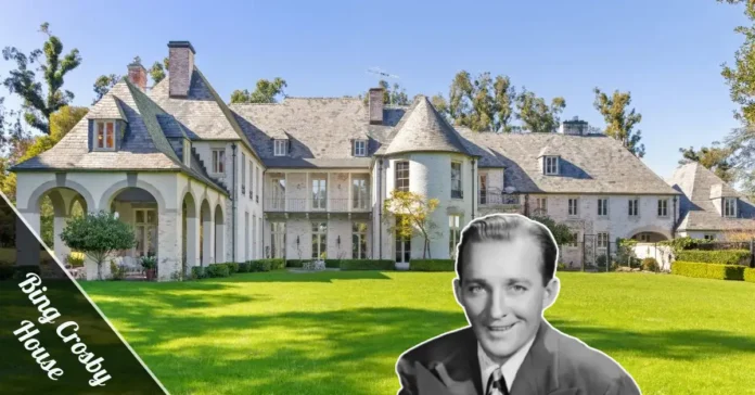 Bing Crosby House exterior – red brick mansion in Hillsborough, California.