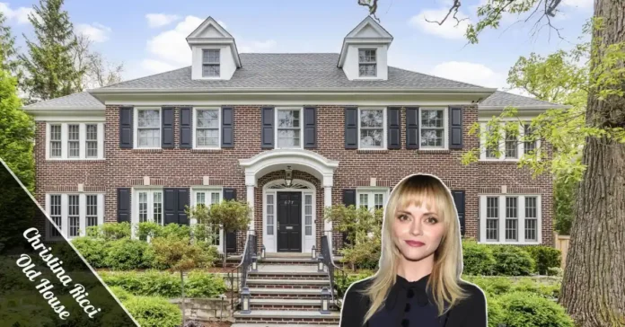 Exterior view of Christina Ricci old house in Woodland Hills, CA — renovated by designer Jeff Lewis in 2023.
