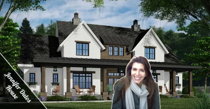 Aerial view of a residential home in New Canaan CT, representing the Jennifer Dulos House at the center of the 2019 case.