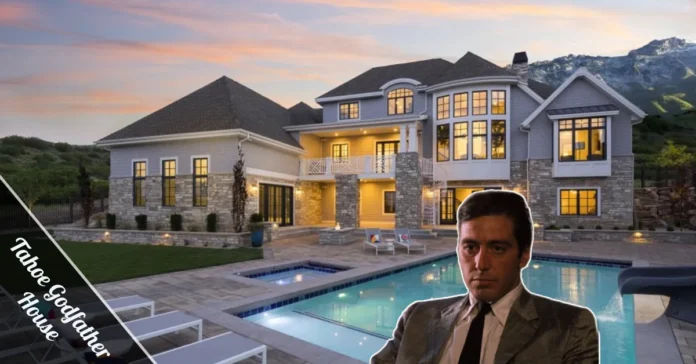 The Tahoe Godfather House estate with heated pool and tennis courts on Lake Tahoe.