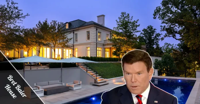 Bret Baier House at 2400 Foxhall Road NW Washington DC luxury French chateau-inspired estate exterior view