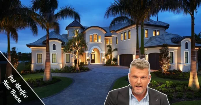Exterior view of Pat McAfee New House in Indianapolis, Indiana — 5-bedroom mansion on 12 acres.