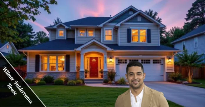 Wilmer Valderrama House exterior view of the Tarzana California estate with lush landscaping and luxury outdoor space