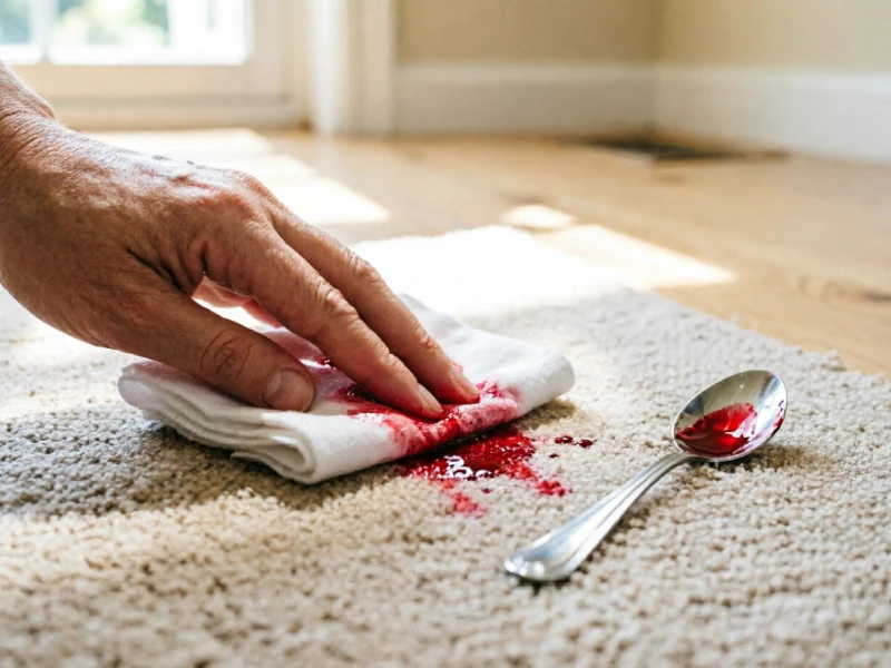 How do you get nail varnish out of carpet by blotting a fresh spill with a cloth