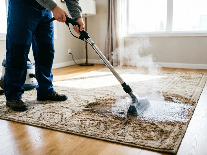 How do you get nail varnish out of carpet, a professional carpet cleaner treating a stain