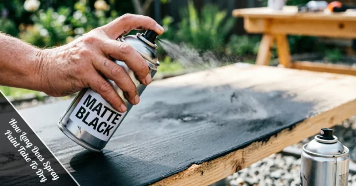 How long does spray paint take to dry - spray painting a wooden surface outdoors