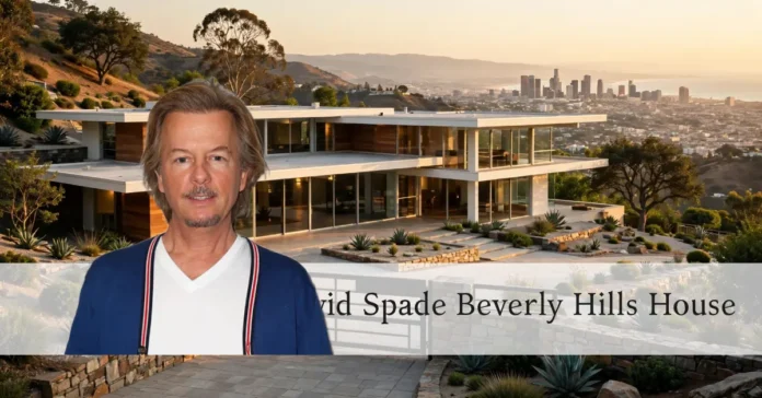 David Spade Beverly Hills house exterior in Trousdale Estates
