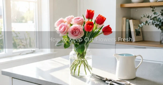 how to keep cut flowers fresh in a clear glass vase